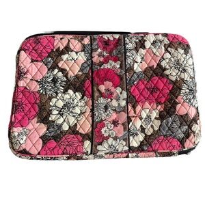 Vera Bradley Floral Quilted Laptop Sleeve - Pink and Brown